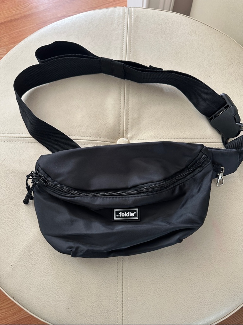 Foldie Black Men’s Belt Bag with Adjustable Strap